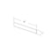 Azar Displays 6''W x 1''H Acrylic Wall Nameplate, NO TAPE, 10PK 199601-NT - alternate 2